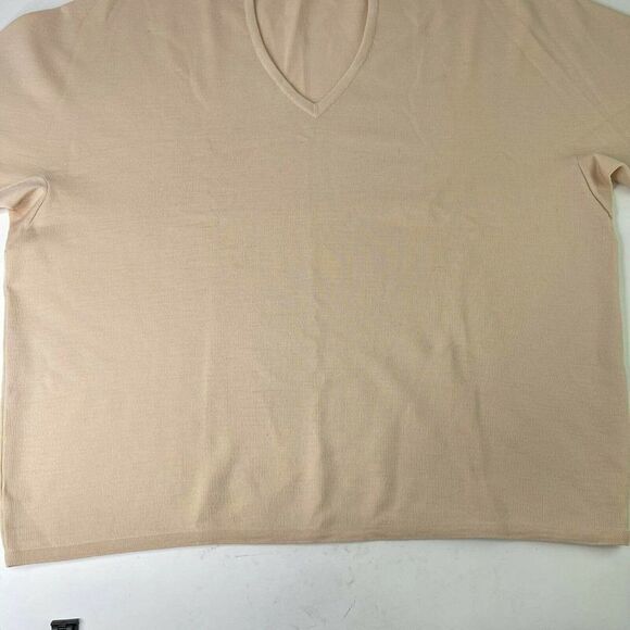 ST. CROIX MEN’S PULLOVER CREME Size XX Zephyr wool knit V-Neck SWEATER - Picture 7 of 12